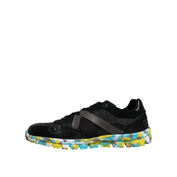 Dolce & Gabbana Black Polyester Low Top Men Sneakers Shoes